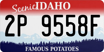 ID license plate 2P9558F