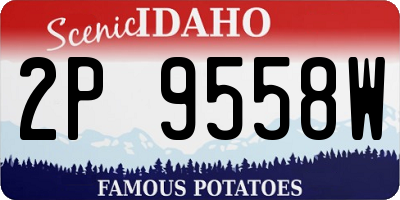 ID license plate 2P9558W
