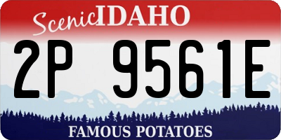 ID license plate 2P9561E