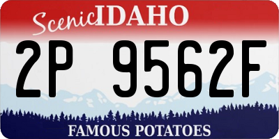 ID license plate 2P9562F