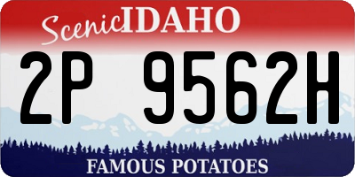 ID license plate 2P9562H
