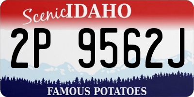 ID license plate 2P9562J