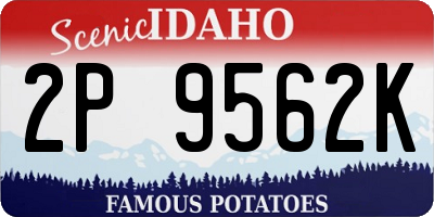 ID license plate 2P9562K