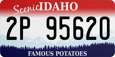 ID license plate 2P9562O