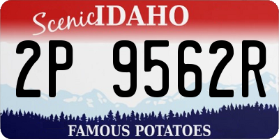 ID license plate 2P9562R