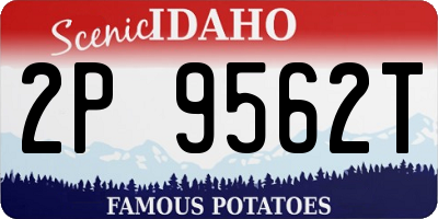 ID license plate 2P9562T