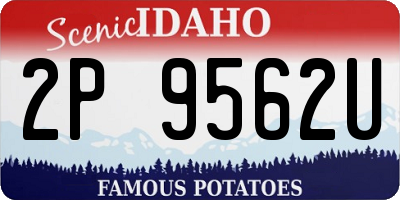 ID license plate 2P9562U