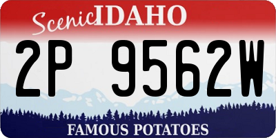 ID license plate 2P9562W