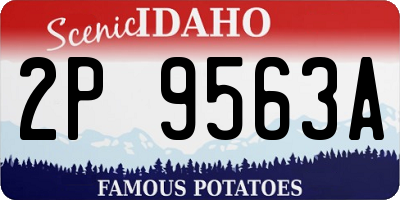ID license plate 2P9563A