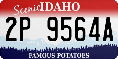 ID license plate 2P9564A