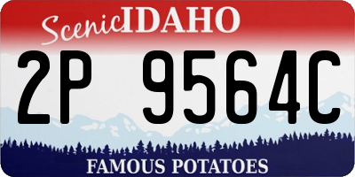 ID license plate 2P9564C