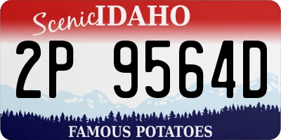 ID license plate 2P9564D