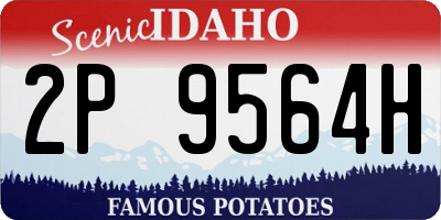 ID license plate 2P9564H