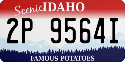 ID license plate 2P9564I