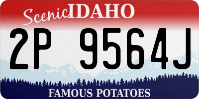 ID license plate 2P9564J