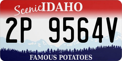 ID license plate 2P9564V