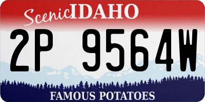 ID license plate 2P9564W