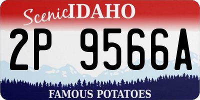 ID license plate 2P9566A