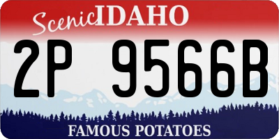 ID license plate 2P9566B