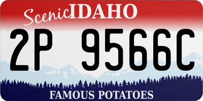 ID license plate 2P9566C