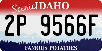 ID license plate 2P9566F