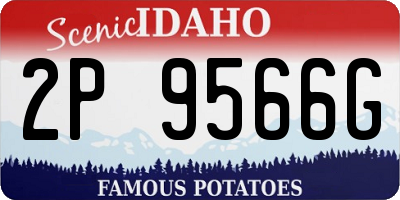 ID license plate 2P9566G