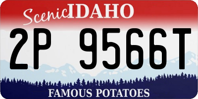 ID license plate 2P9566T