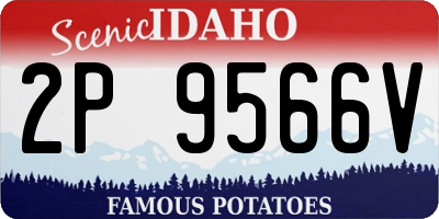 ID license plate 2P9566V