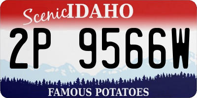 ID license plate 2P9566W