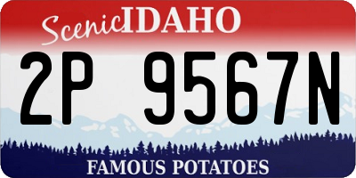 ID license plate 2P9567N