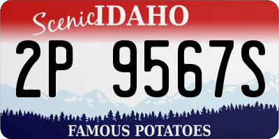 ID license plate 2P9567S