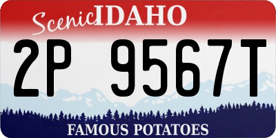 ID license plate 2P9567T