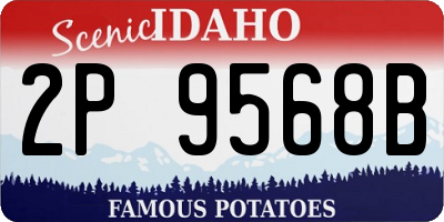 ID license plate 2P9568B