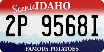ID license plate 2P9568I
