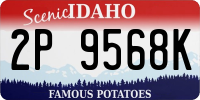 ID license plate 2P9568K