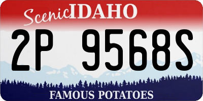 ID license plate 2P9568S