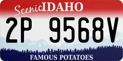 ID license plate 2P9568V