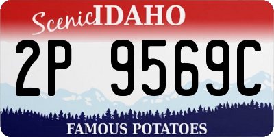 ID license plate 2P9569C