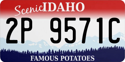 ID license plate 2P9571C