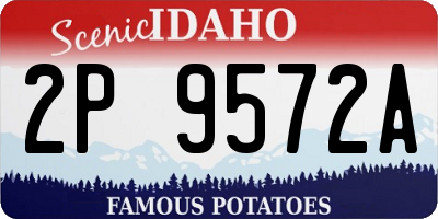 ID license plate 2P9572A