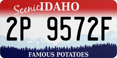 ID license plate 2P9572F