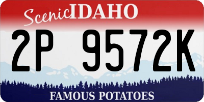 ID license plate 2P9572K