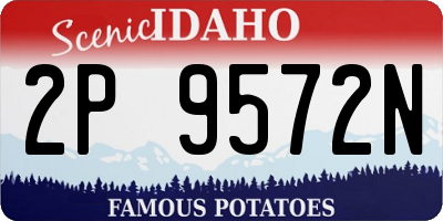 ID license plate 2P9572N