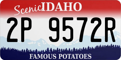 ID license plate 2P9572R