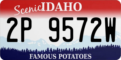 ID license plate 2P9572W