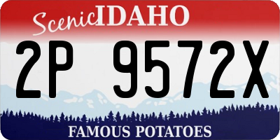 ID license plate 2P9572X