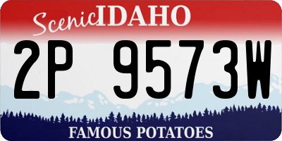 ID license plate 2P9573W