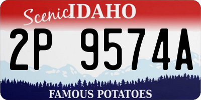 ID license plate 2P9574A