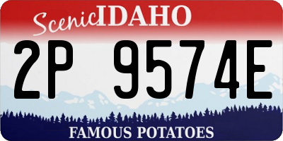 ID license plate 2P9574E