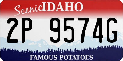 ID license plate 2P9574G